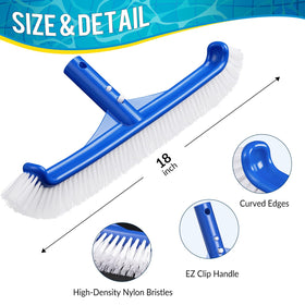 Tavaleu pool brush head features 45° angled handle for easier pushing