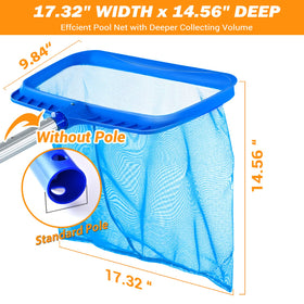 Tavaleu pool skimmer large-capacity basket cleans more leaves in one pass.