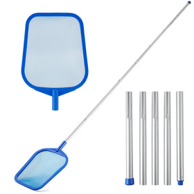 Tavaleu pool skimmer net with aluminum pole assembly for efficient surface cleaning