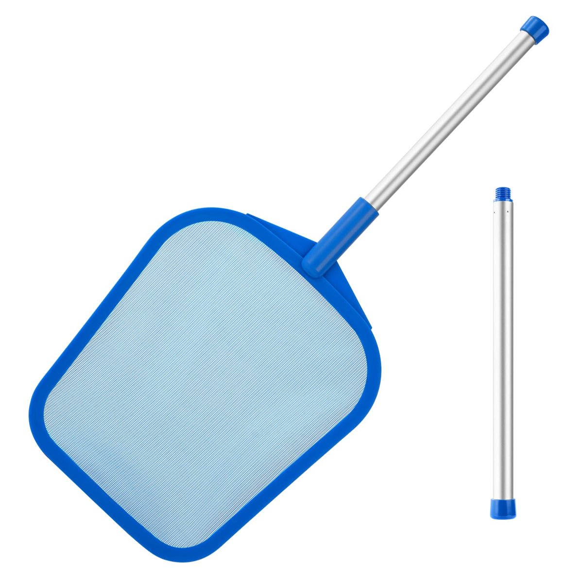 Tavaleu pool skimmer with pole captures leaves for a cleaner backyard pool.