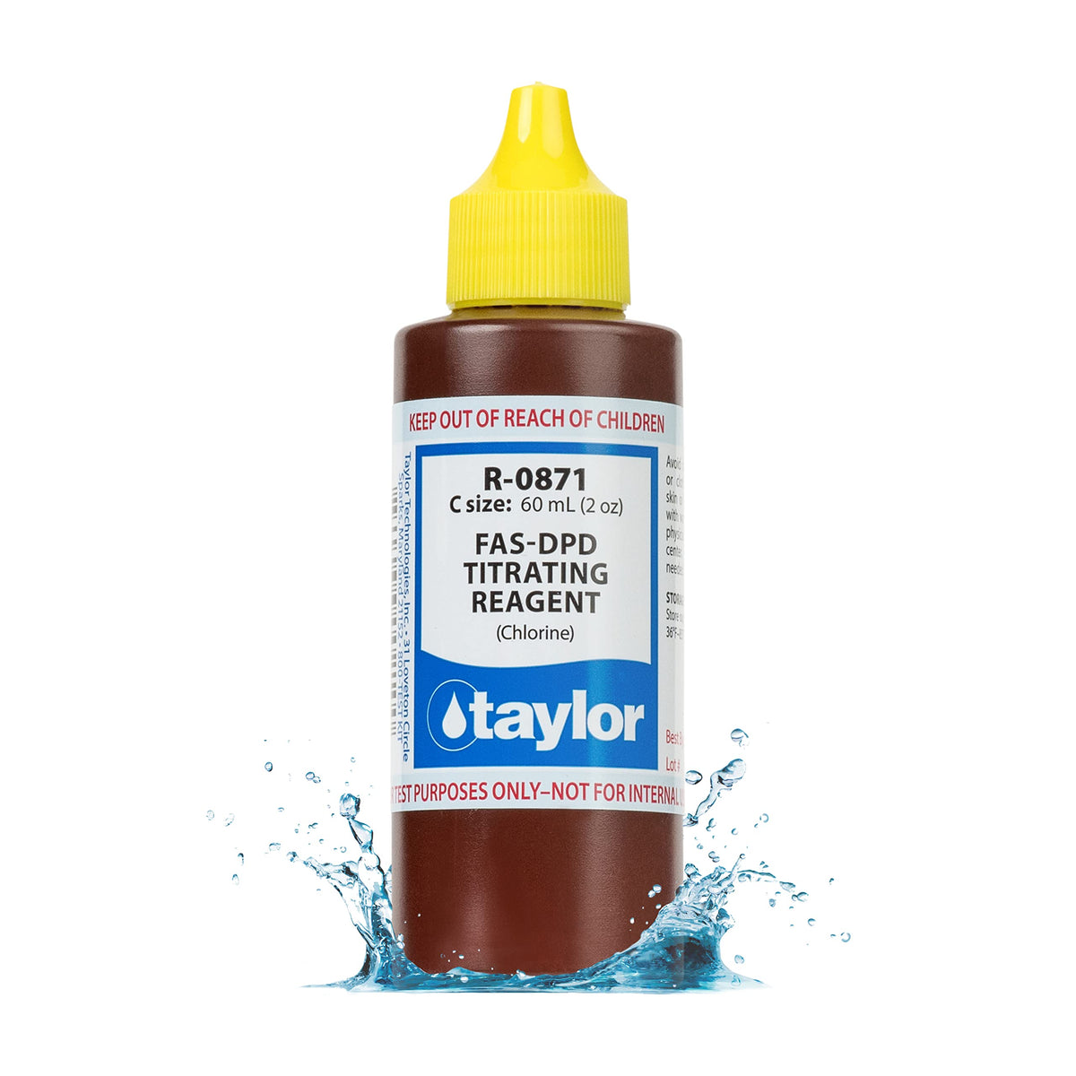 Taylor Fas-Dpd titrating 2oz bottle for precise chlorine testing with Taylor kits.