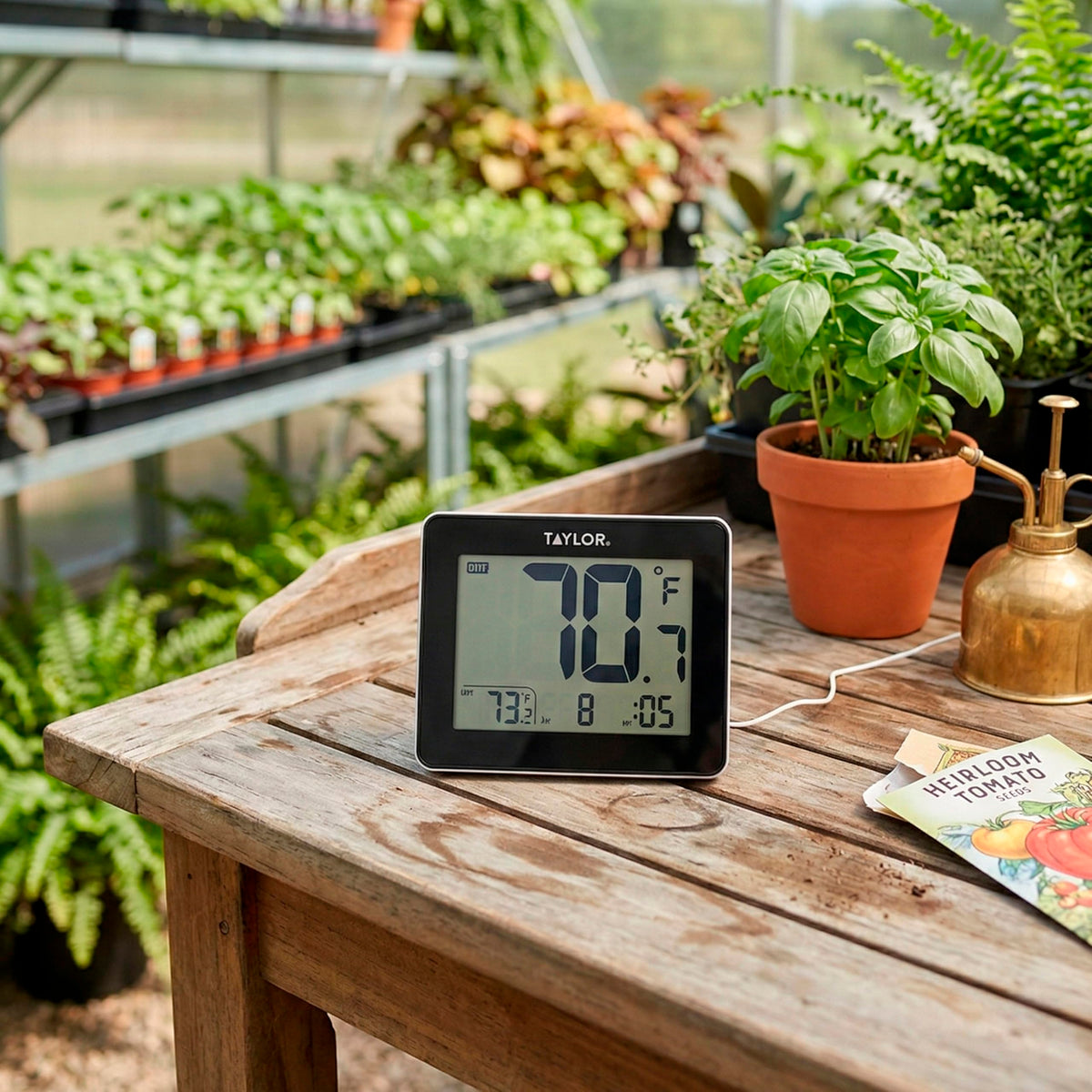 Taylor humidity monitoring helps protect furniture and plants from moisture swings