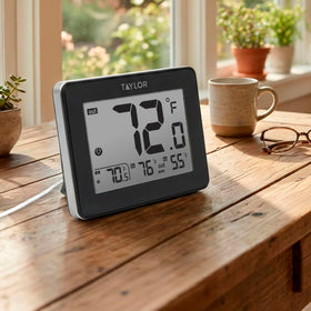 Taylor indoor-outdoor temps displayed together for smarter comfort decisions