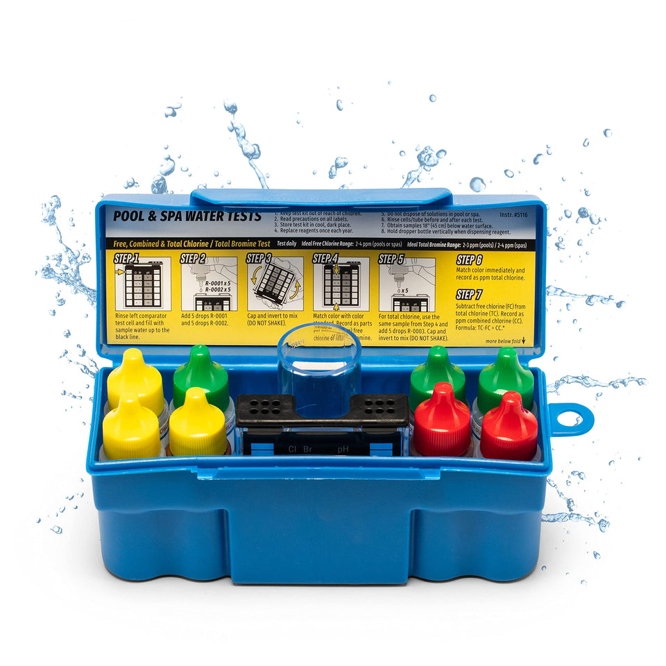 Taylor K-1004 DPD test kit front view for quick pool water readings of chlorine and pH