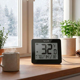Taylor outdoor probe placement through window for accurate outdoor temps