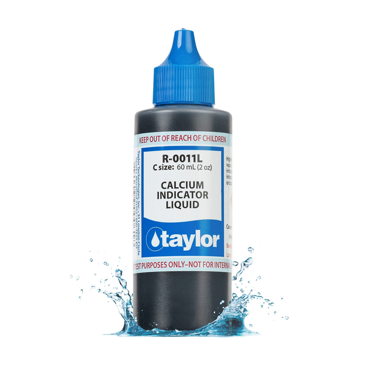Taylor R-0011L-C calcium indicator liquid refill for pool and spa testing, keeps kits ready.