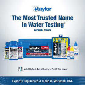 Taylor Reagent 3 spa and pool compatibility detail.