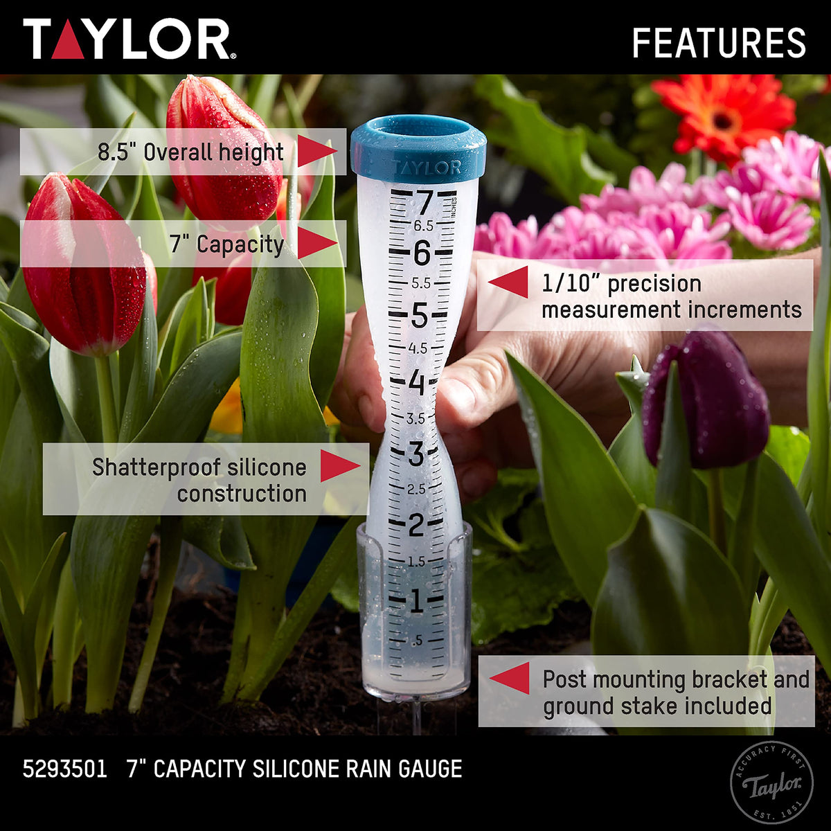 Taylor silicone gauge resists cracking in freezing conditions for year-round use