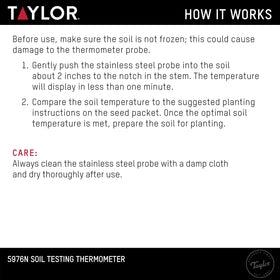 Taylor stainless-steel construction designed for durability in outdoor use.