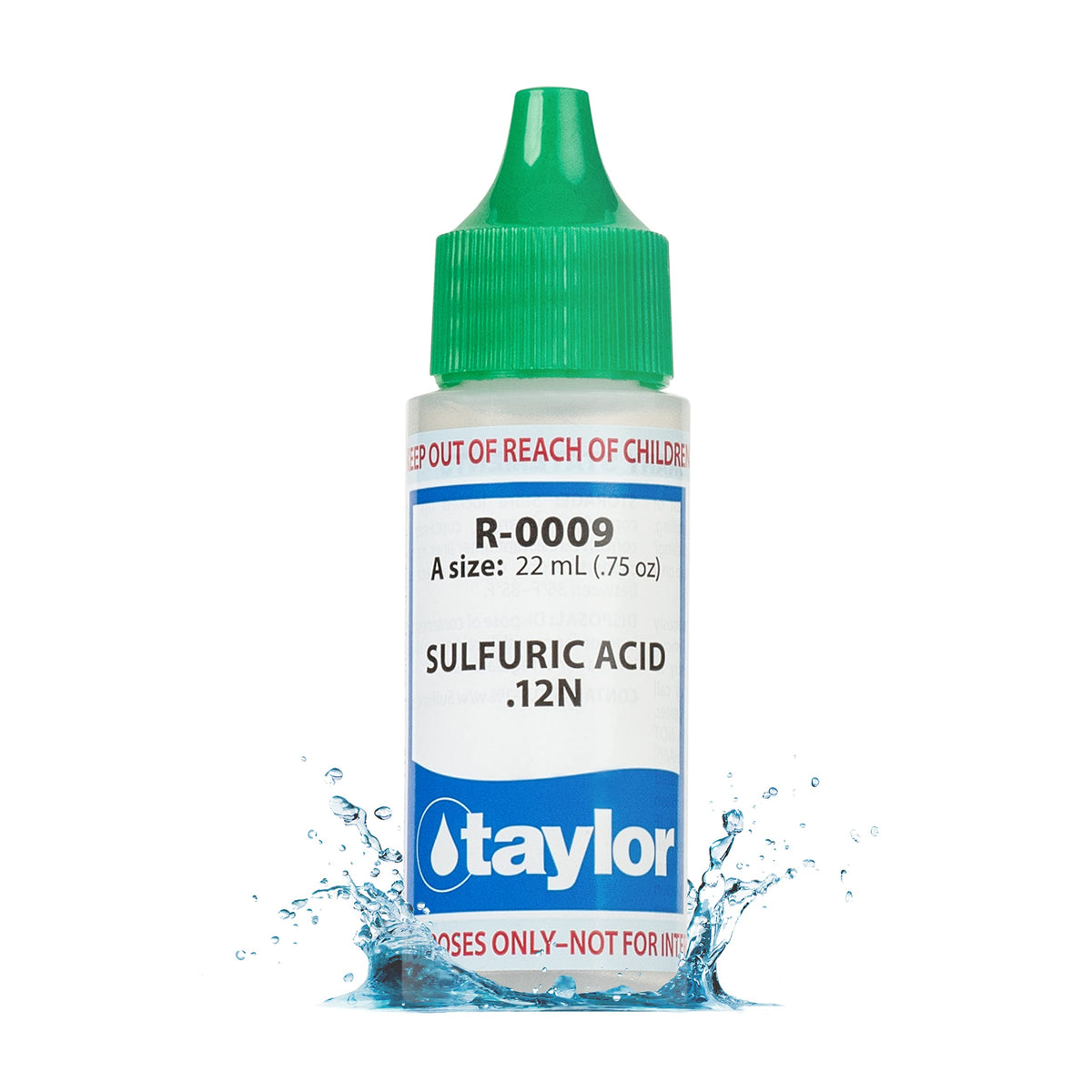 Taylor R-0009 sulfuric acid refill bottle for pool test kits improves Total Alkalinity accuracy