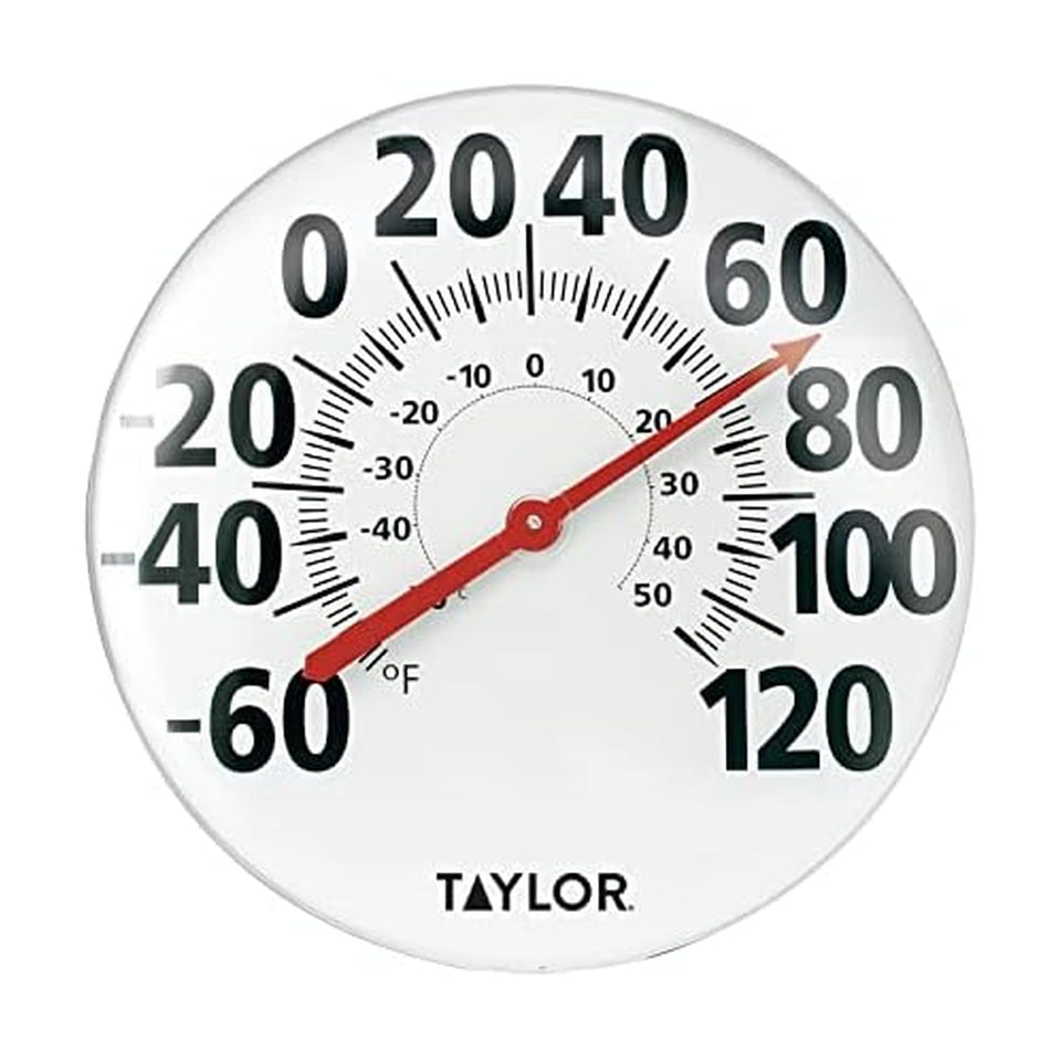 Taylor 18-inch dial thermometer for easy readability from a distance on patios