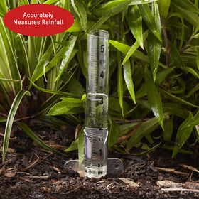 Weather-resistant Taylor rain gauge designed for outdoor use through seasons