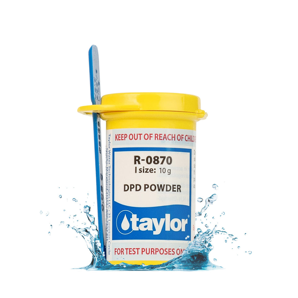 Taylor Technologies DPD powder 10 g container for reliable pool chlorine testing