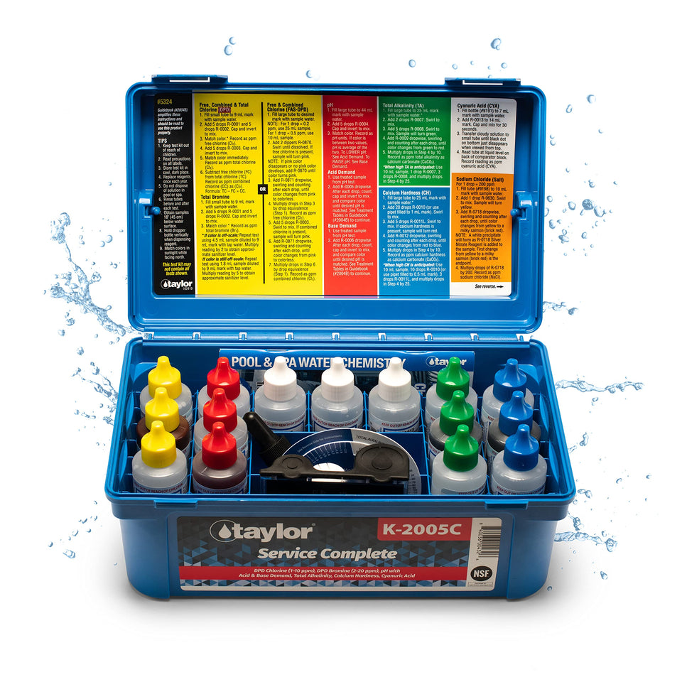 Taylor K-2005C high-range reagents bottle for quick, accurate pool and spa testing.