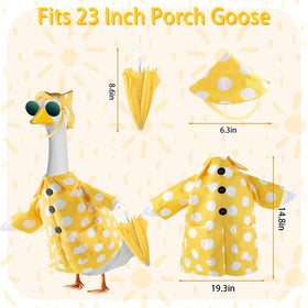 TAZKZZY yellow hat on goose statue enhances seasonal decor
