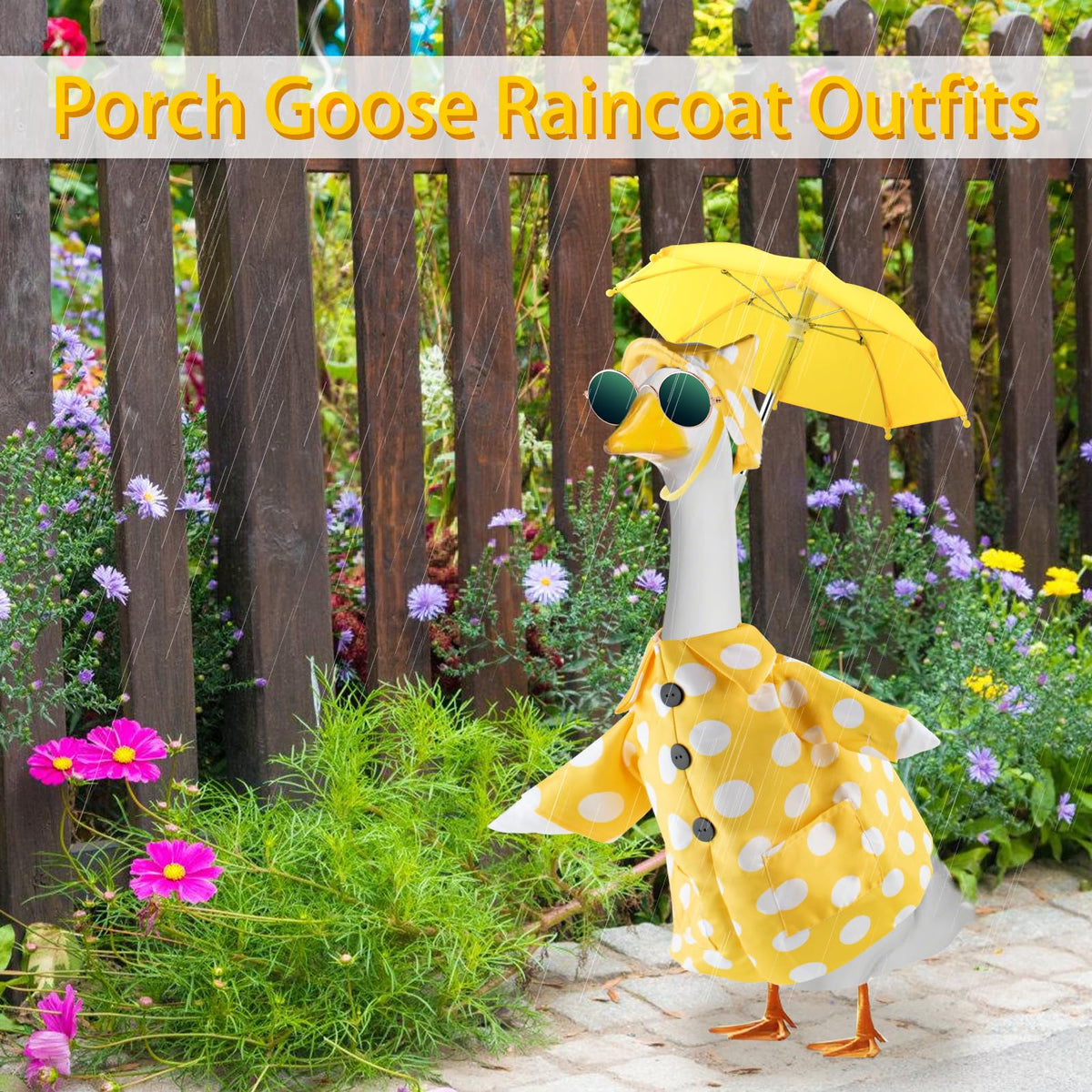 TAZKZZY yellow umbrella accessory for lawn goose
