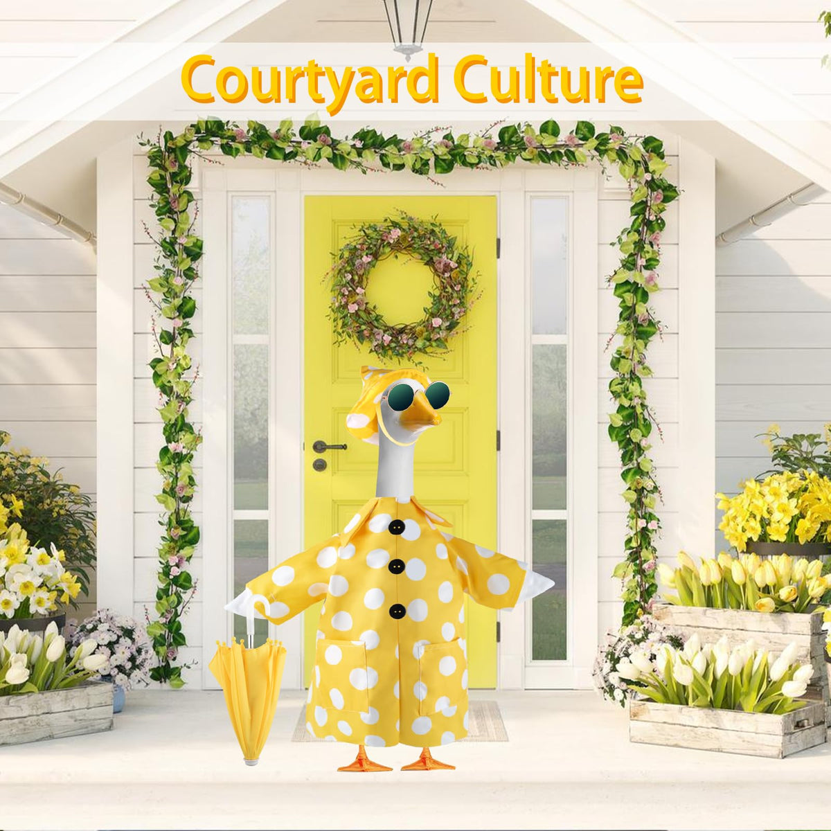 TAZKZZY goose statue decor pack adds whimsy to garden