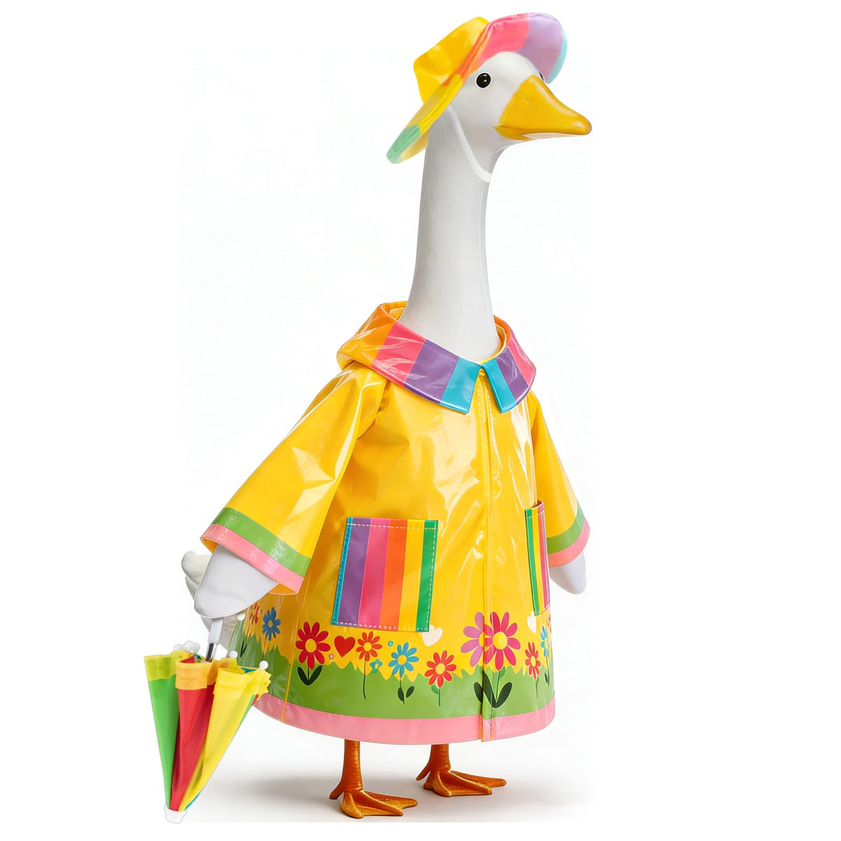 TAZKZZY porch goose raincoat image showing durable waterproof outfit for 23-inch statue