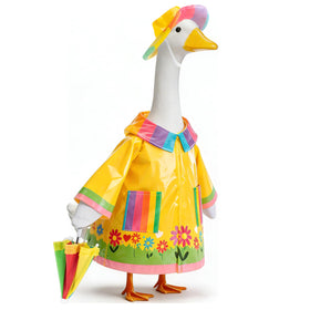 TAZKZZY porch goose raincoat image showing durable waterproof outfit for 23-inch statue