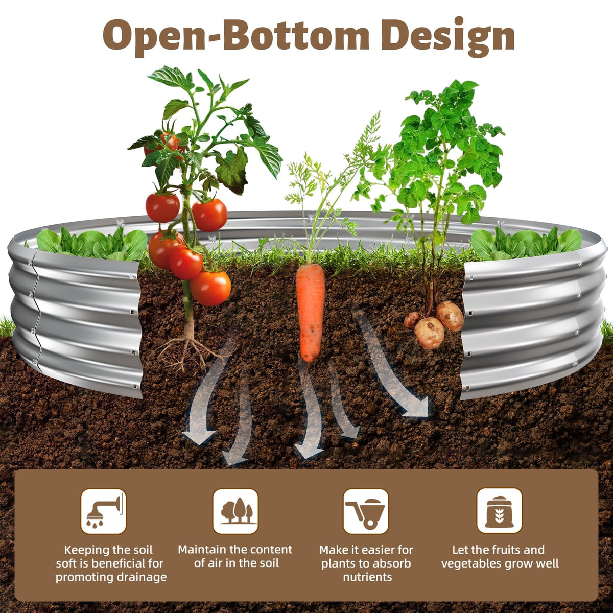 TBMLC fire pit with grill-support option for outdoor meals.