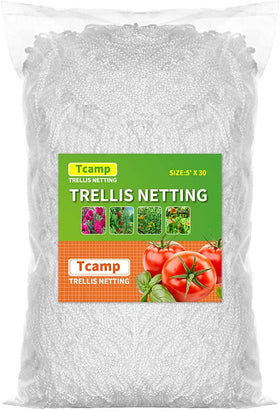 Tcamp durable vines and fruits supported by white mesh