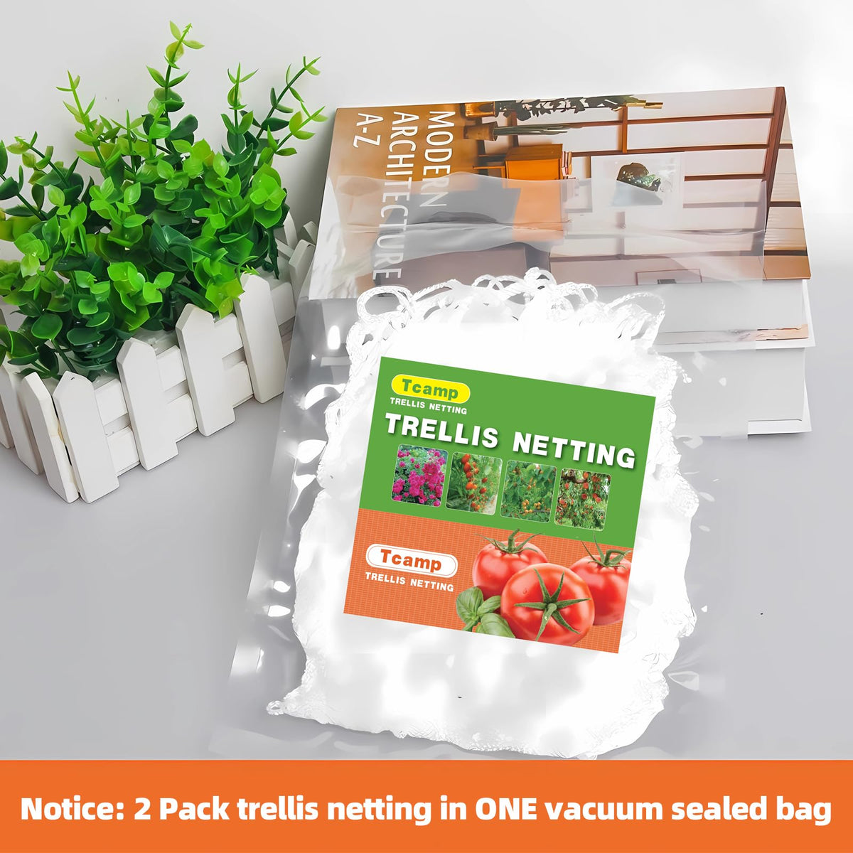 Tcamp trellis netting demonstrates easy setup and tangle-free installation.