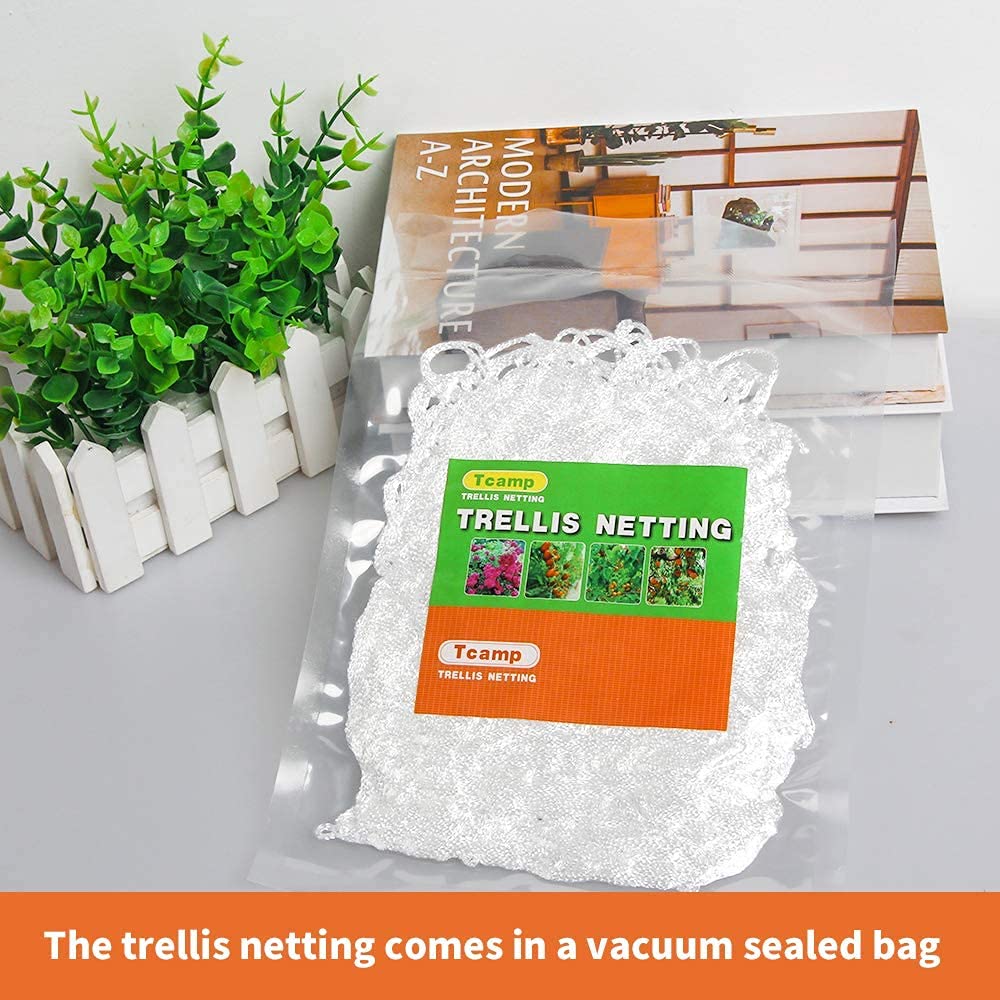 TCamp trellis netting vacuum-sealed bag stored neatly after purchase.