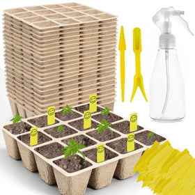 TCBWFY 320-cells seedling start trays organized for germination and transplant planning