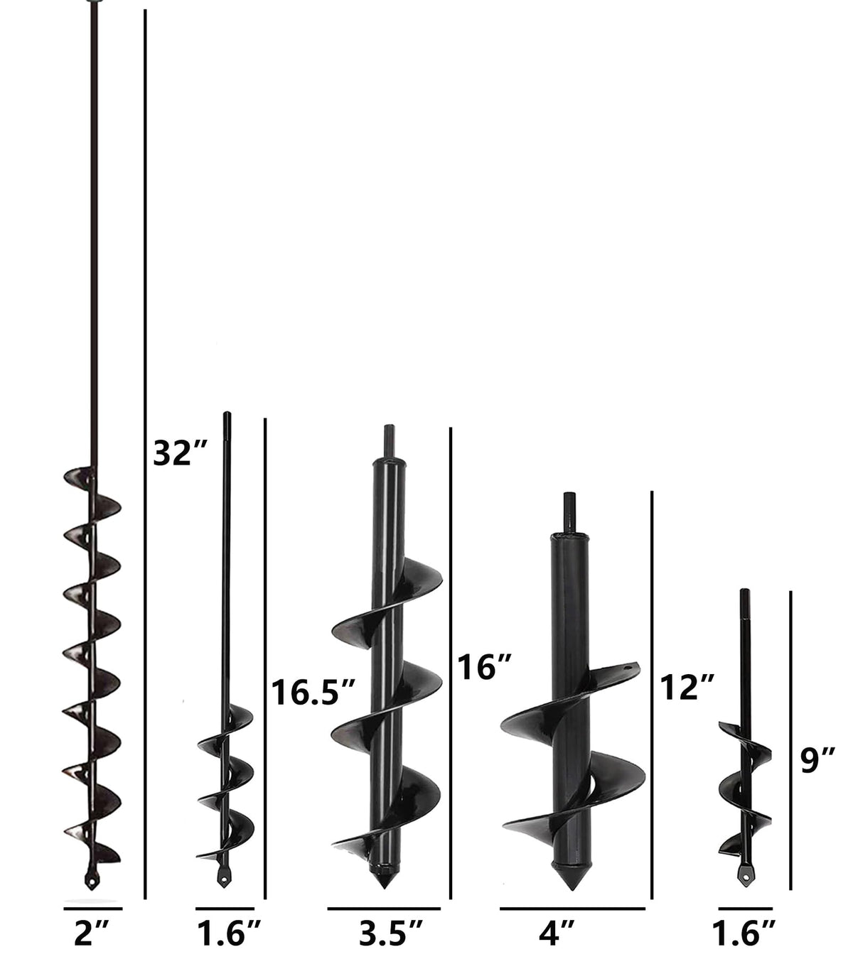 TCBWFY 1.6x16.5 inch auger drilling soil with cordless drill