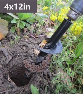 TCBWFY 4x12 inch auger for bed planting and earth digging