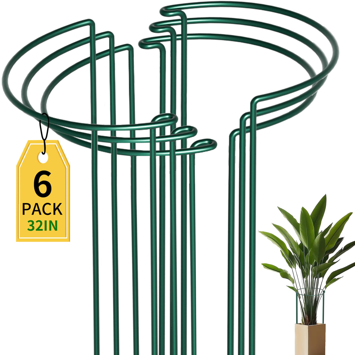 TCBWFY half-round interlinked cages provide flexible garden framing and plant support.