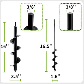 TCBWFY auger 3-5x16 flowers; efficient hole drilling.