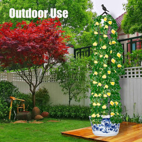 TCBWFY easy-assembly obelisk trellis anchors securely with ground stakes.