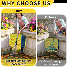 TCBWFY ergonomic grip reduces fatigue during long raking sessions