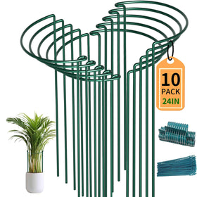 TCBWFY garden supports interlock half-round border for neat plant borders