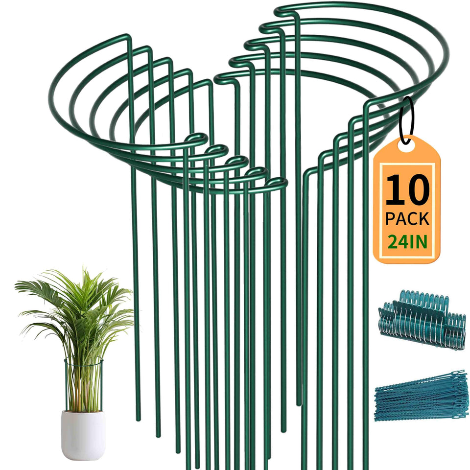 TCBWFY garden supports interlock half-round border for neat plant borders