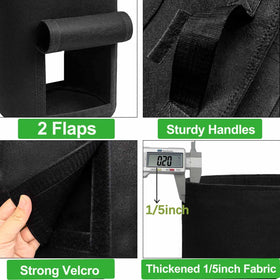 TCBWFY 15-gallon grow bag provides ample root room for healthy plants