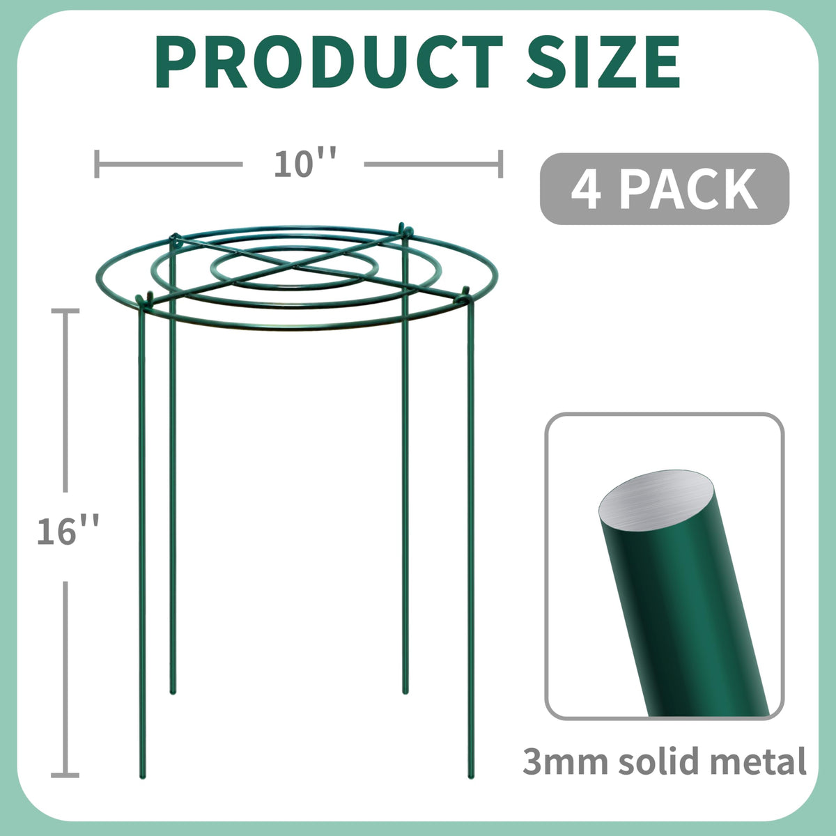 TCBWFY heavy-duty 16in legs with 3-5mm thickness prevent bending.