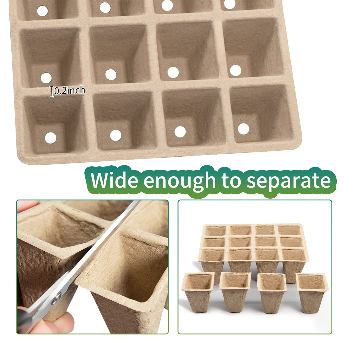 TCBWFY indoor-outdoor seed start trays shown in windowsill/herb bed