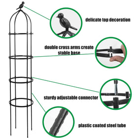 TCBWFY four-ring adjustable design adapts to plant size and growth.