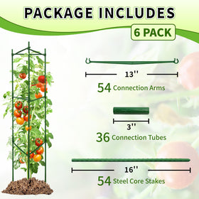 TCBWFY adjustable-height tomato cage stacks as plants grow