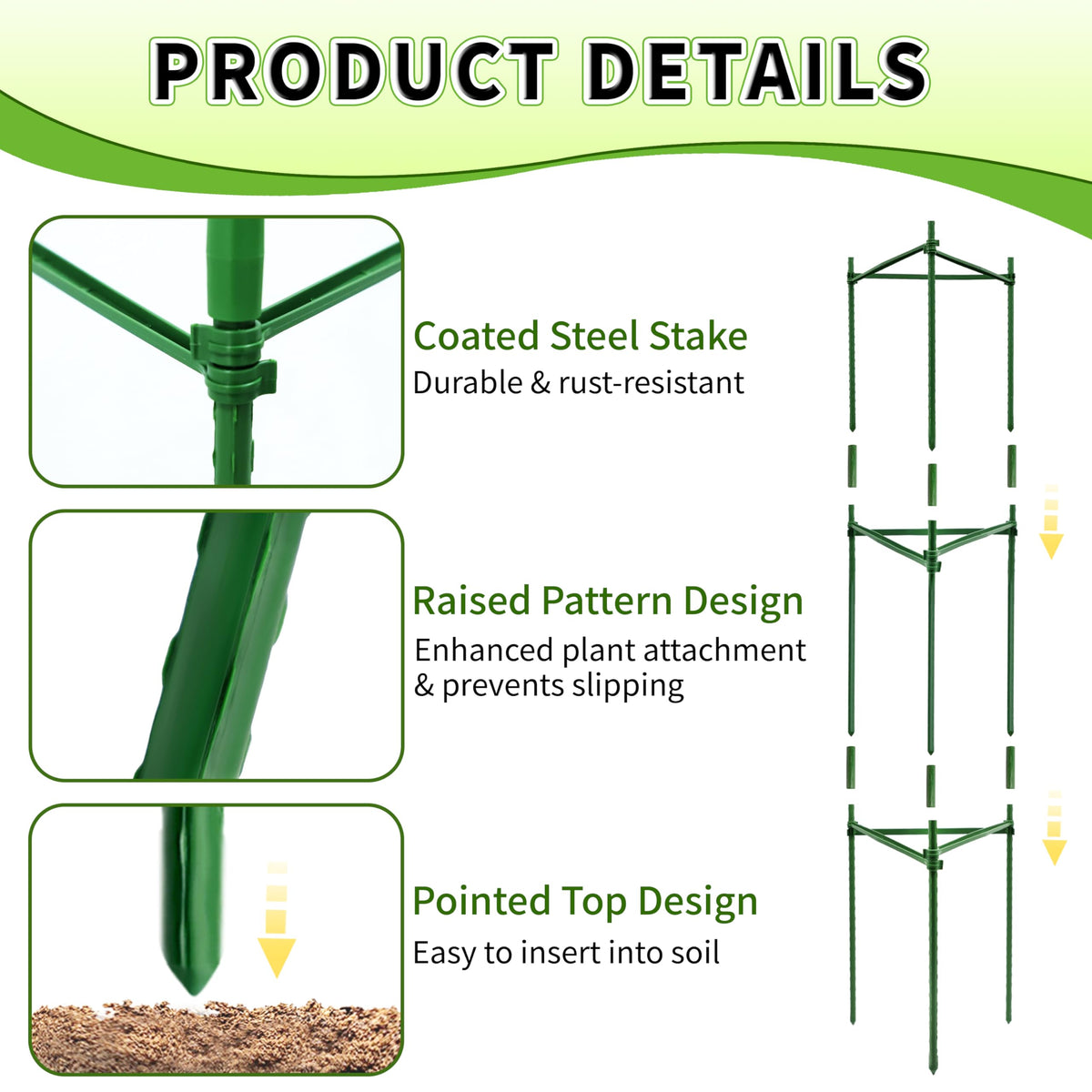TCBWFY versatile plant support for tomatoes, cucumbers, peppers, and beans