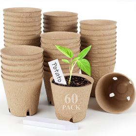 Tcelurd 4-inch peat pot with drainage holes for healthy seedling growth.