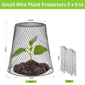 Tcevily ground stakes securing the cloche for stable garden protection.