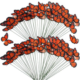 Tcevily monarch butterfly stake displays outdoors in four sizes for versatile garden accents