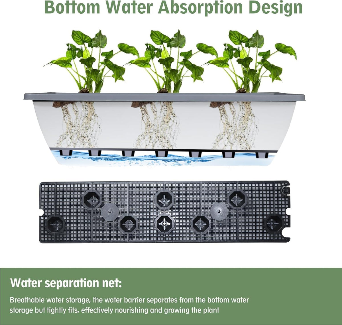 Tcevily lightweight PP window planter showing durability and easy handling.