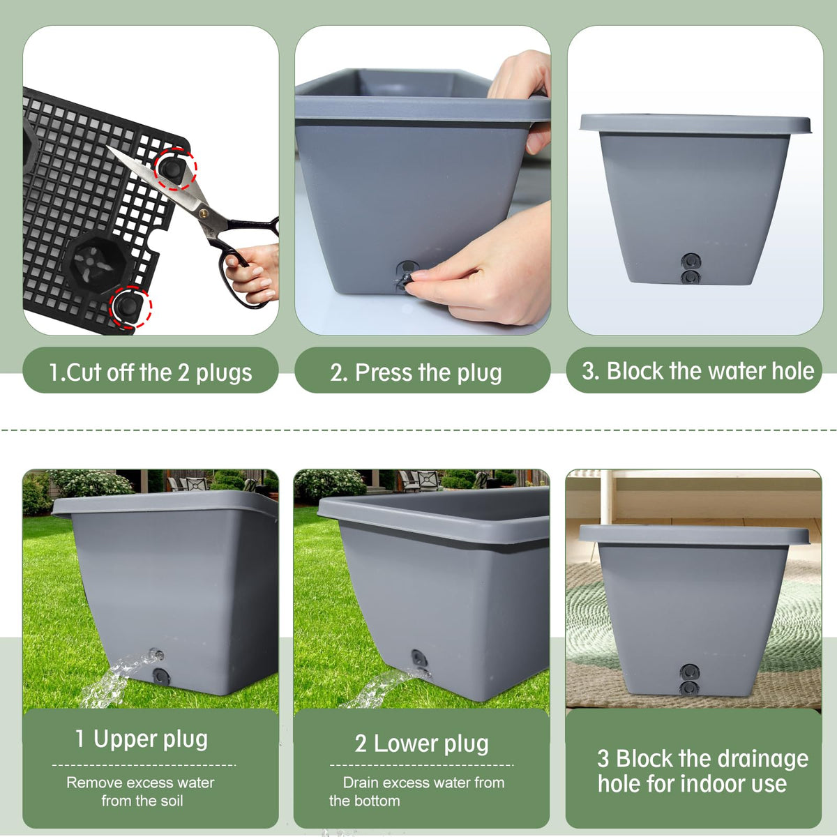 Tcevily window box planter with two porous sides for drainage and moisture balance.