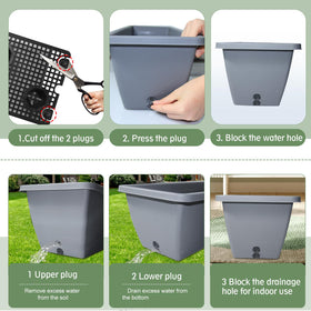 Tcevily window box planter with two porous sides for drainage and moisture balance.