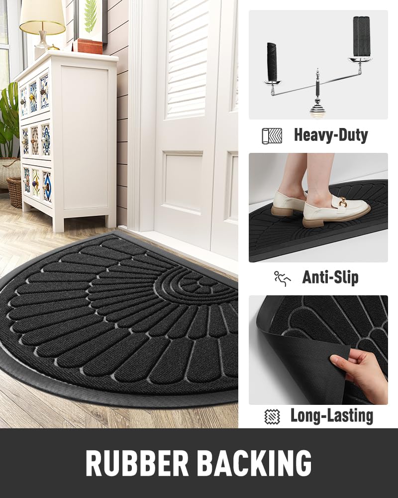 Beveled rubber border on a Tchdio mat preventing edge curling