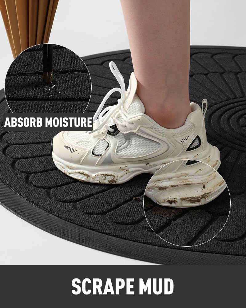 Tchdio door mat highlighting natural rubber backing for grip